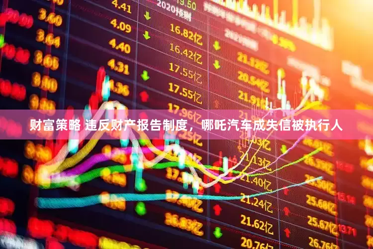 财富策略 违反财产报告制度，哪吒汽车成失信被执行人